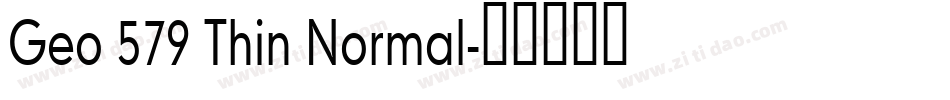 Geo 579 Thin Normal字体转换